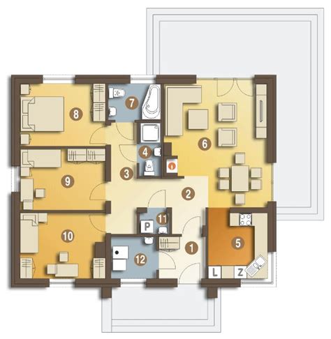 plano de casa de 3 dormitorios