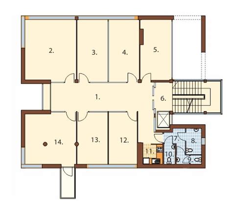 Plano de edificio de 4 pisos