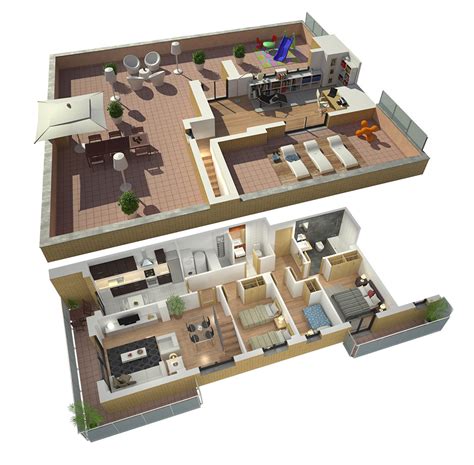 Planos de casas en 3D para venta inmobiliaria ⋆ estudibasic