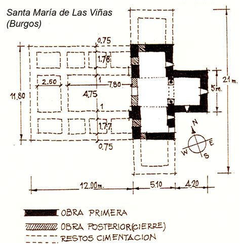 Planta de Santa María de Quintanilla de las Viñas. Iglesia ...