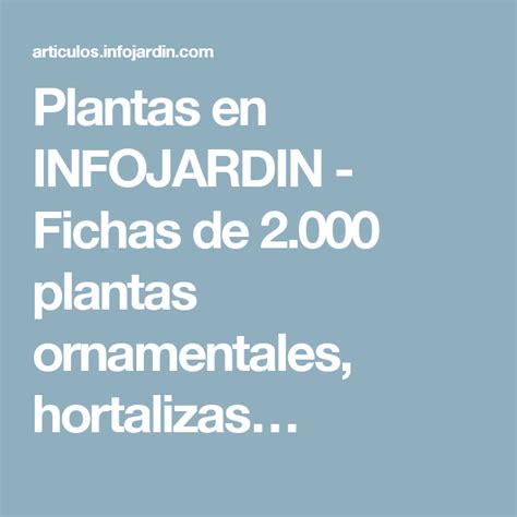 Plantas en INFOJARDIN   Fichas de 2.000 plantas ...