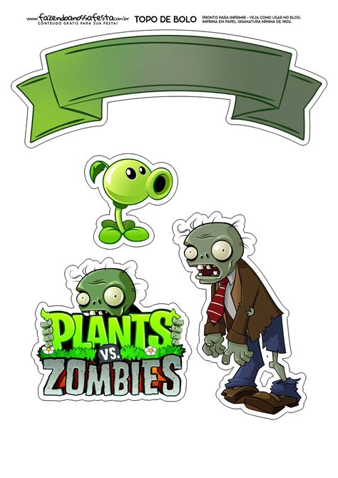 Plantas vs. Zombies: Toppers para Tartas, Tortas, Pasteles ...