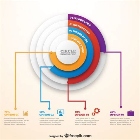 Plantilla circular de infografía Vector Gratis … | a | Pint…