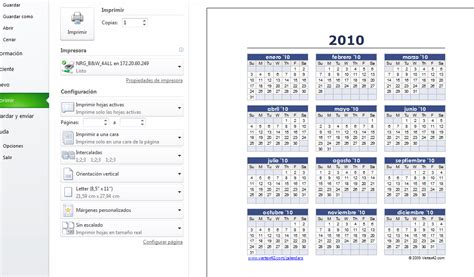 Plantilla de calendario anual en Excel   Descargar