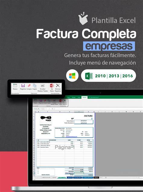 Plantilla de Facturas Completas en Excel | Factura ...