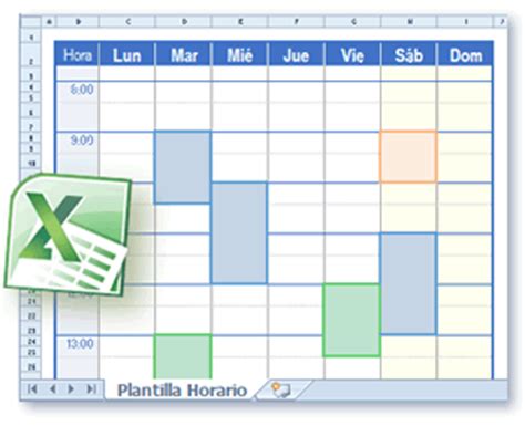 Plantillas Horario en Formato Excel