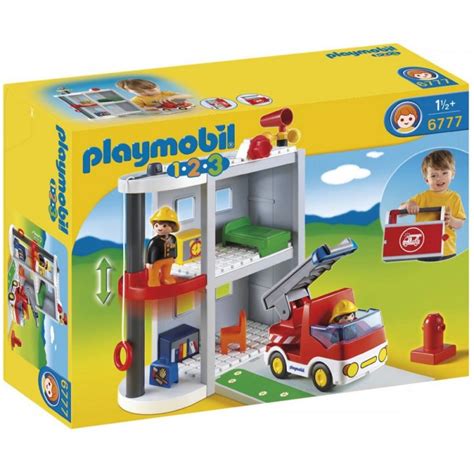 Playmobil 1.2.3 Take Along Fire Station 6777 | Table ...