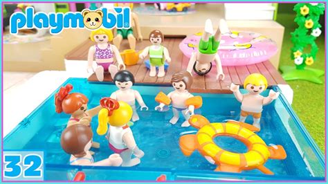 Playmobil 32 | Sorpresa! La nueva piscina y fiesta con los ...