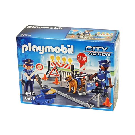 Playmobil 6878 Policia con bloqueo de carreteras
