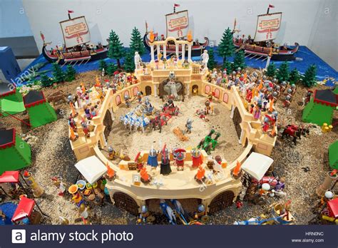 Playmobil figures on display in Drebach, Germany, 01 March ...