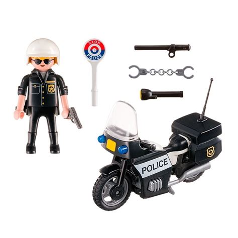 Playmobil Maletín con Moto de Policía