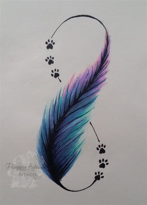 Pluma estilo acuarela #feather #Watercolor #Doglovers # ...