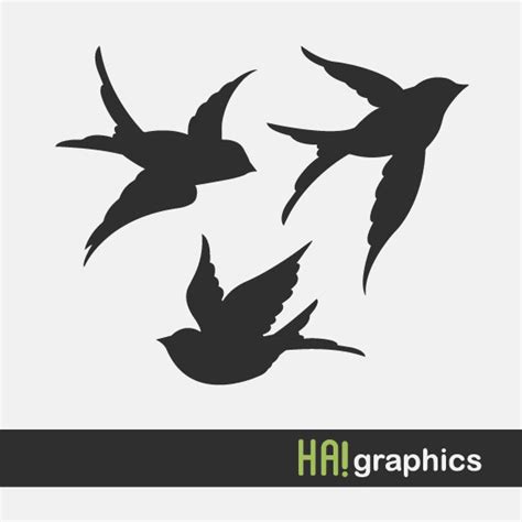 PNG SVG and DXF Files Flying Birds Silhouettes Clipart