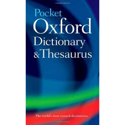 Pocket Oxford Dictionary and Thesaurus by Oxford ...