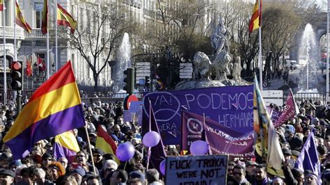 Podemos exhibe su fuerza con una gran manifestación en Madrid