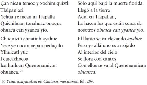 Poema En Nahuatl Y Su Traduccion | educaci 243 n ind 237 ...