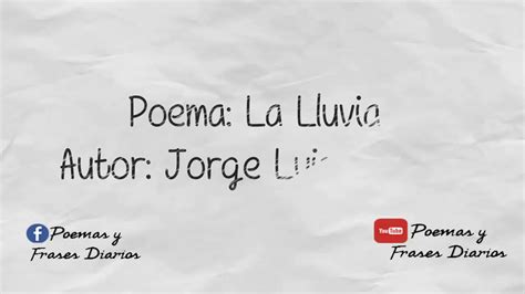 Poema La Lluvia de Jorge Luis Borges [Poemas Cortos de ...