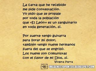 Poemas de Violeta Parra ~ Imágenes de 10