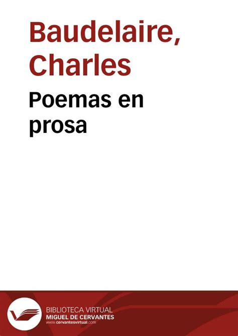 Poemas en prosa / Charles Baudelaire; traducción del ...