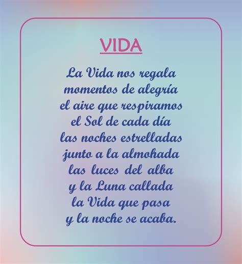 Poesías, escritos y otras letras.: VIDA