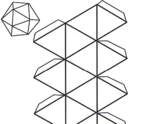 Poliedros Platónicos: Plantilla Icosaedro