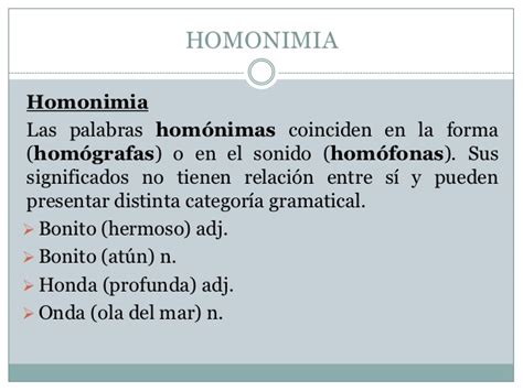 Polisemia y homonimia