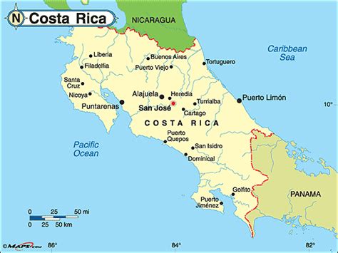 Political Map Of Costa Rica | MAP