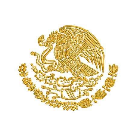 Ponchado matriz escudo nacional México para bordar a ...