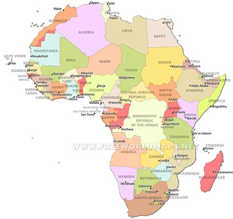 Popular 230 List african countries map