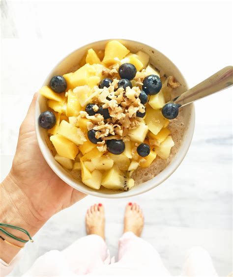 Porridge de avena con kiwi y mango | Hoy comemos sano