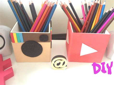 Porta Lápis | Instagram e Youtube   DIY ♥ ♥   YouTube