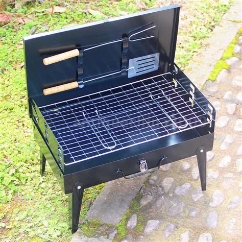 Portable Folding Charcoal BBQ Barbecue Grill Garden ...