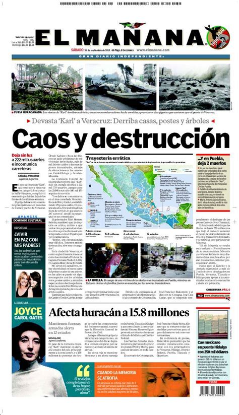 Portada del periódico El Mañana de Reynosa  México . Todos ...