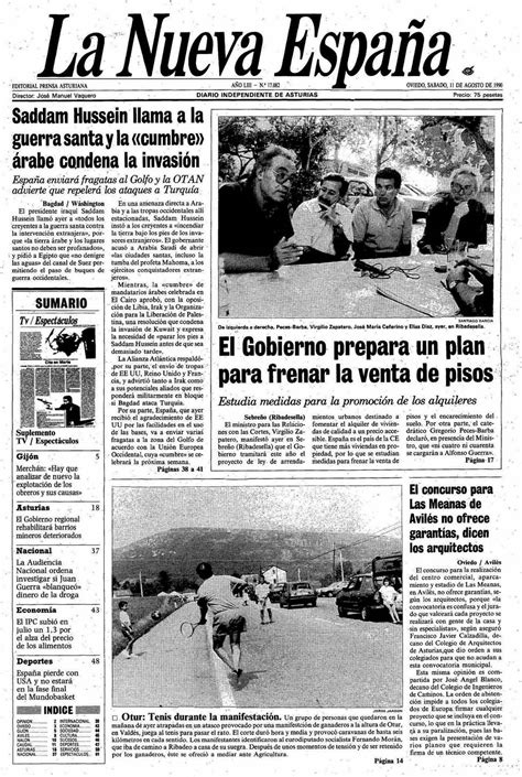 Portada del Sábado, 11 de Agosto de 1990 Portadas de La ...