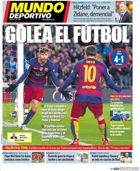 Portada Mundo Deportivo: Golea el fútbol | FC Barcelona ...