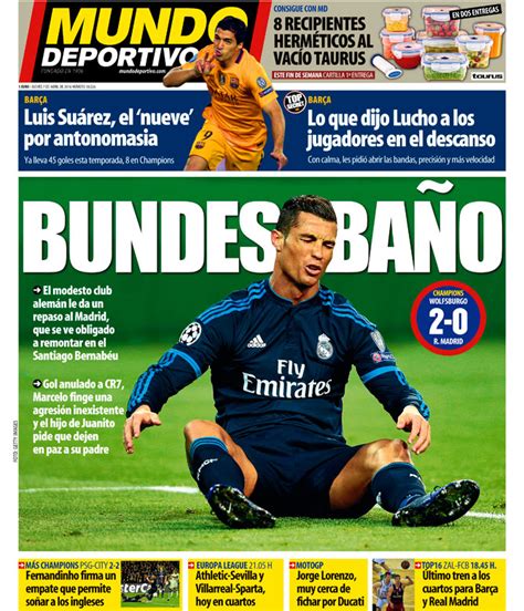Portada Mundo Deportivo, jueves 07 de abril de 2016