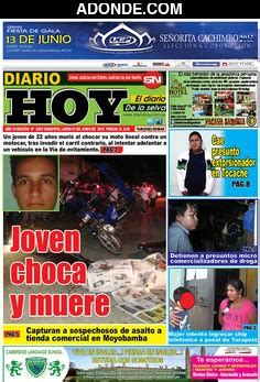 Portadas de diarios de San Martin Perú   ADONDE.COM