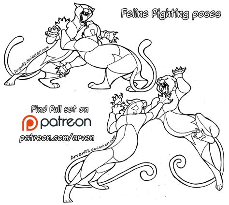 Pose Reference: Fighting Felines + DLC by ARVEN92 on ...