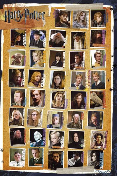 Poster Harry Potter Personajes | Merchandising Harry Potter