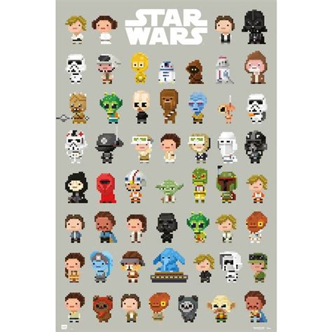 Poster Personajes 8 bits Star Wars por solo 9.90 ...