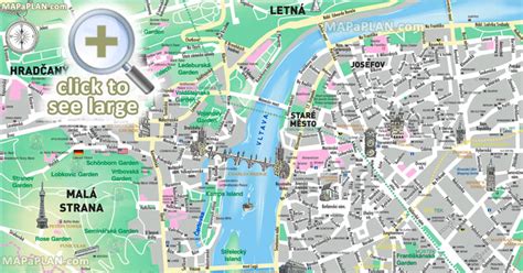 Prague maps   Top tourist attractions   Free, printable ...