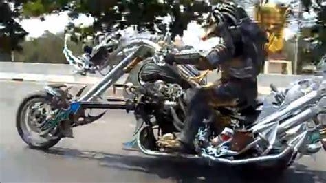 Predator Ride On a Motorcycle   YouTube