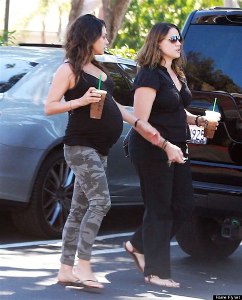 Pregnant Mila Kunis Steps Out In Camo Pants For A ...