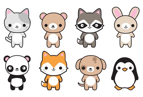 Premium Vector Clipart   Cute Animals   Kawaii Animals ...