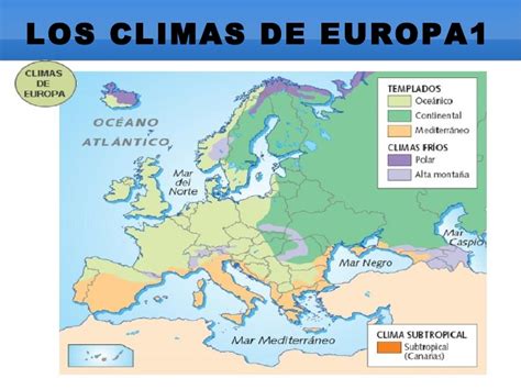 Presentacon de la hidrografía y los climas de europa