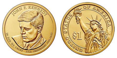 Presidential Dollar Coins   $1 Golden Presidents Coins