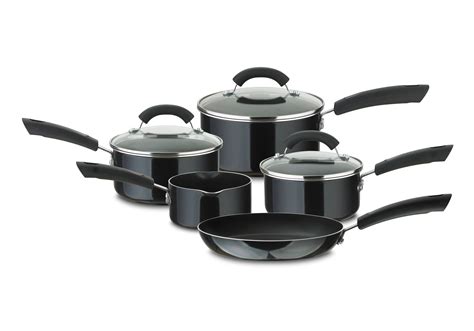 Prestige Aluminium Cookware Set, 5 Piece   Black: Amazon ...