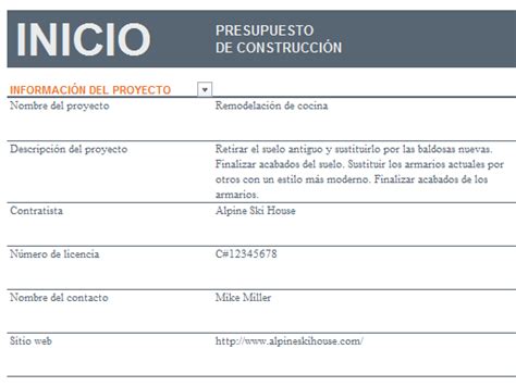 Presupuesto de construcción de vivienda