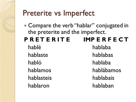Preterite vs Imperfect   ppt video online download