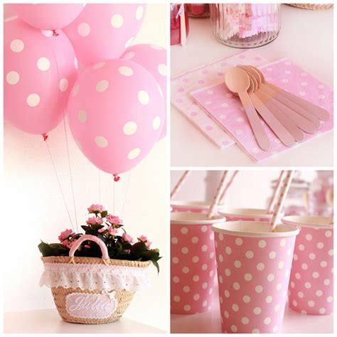 Primer cumpleaños de niña: decoración en rosa bebé   Blog ...